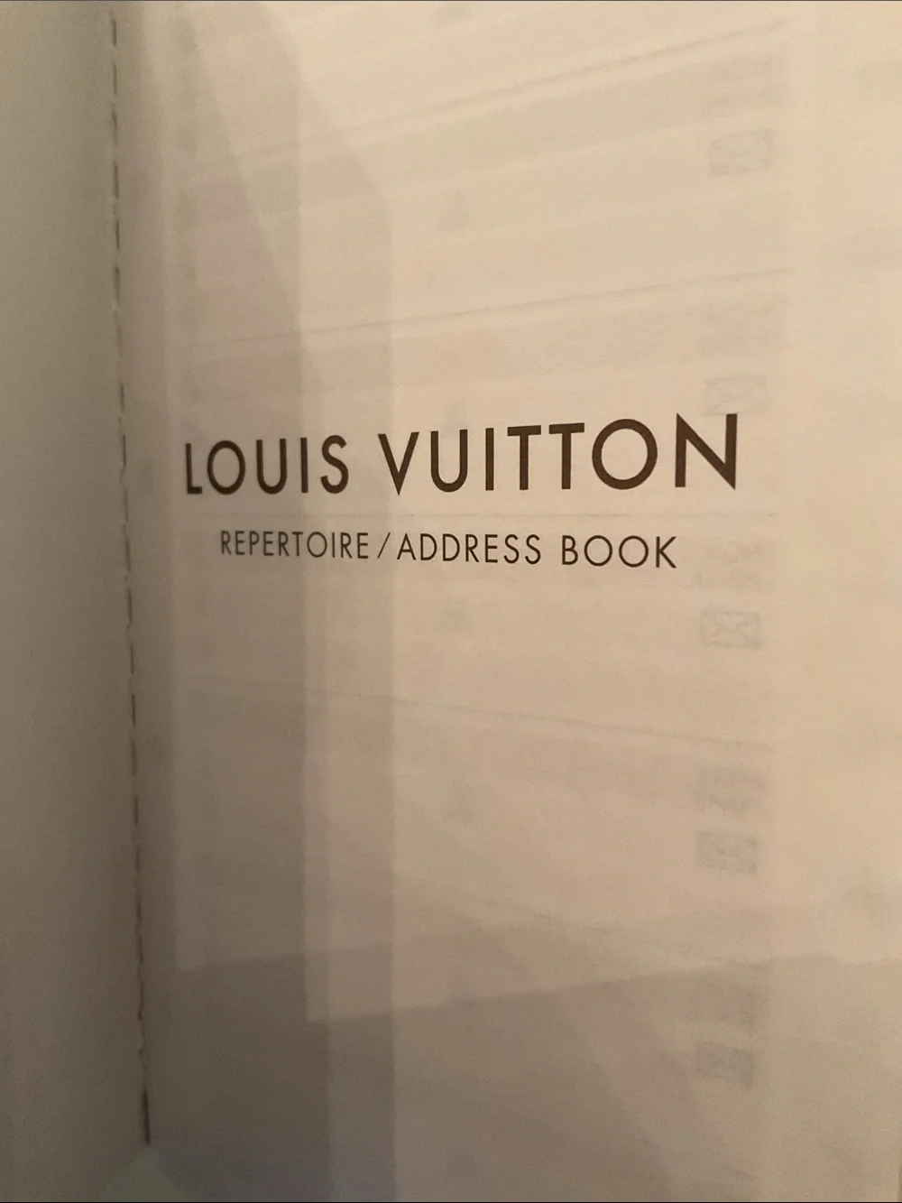 Louis Vuitton Brown Repertoire Address Notebook book authentic never used